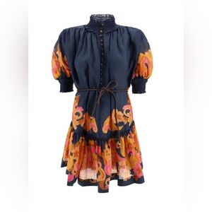 Zimmermann Acadian Lantern Paisley Print Mini Dress